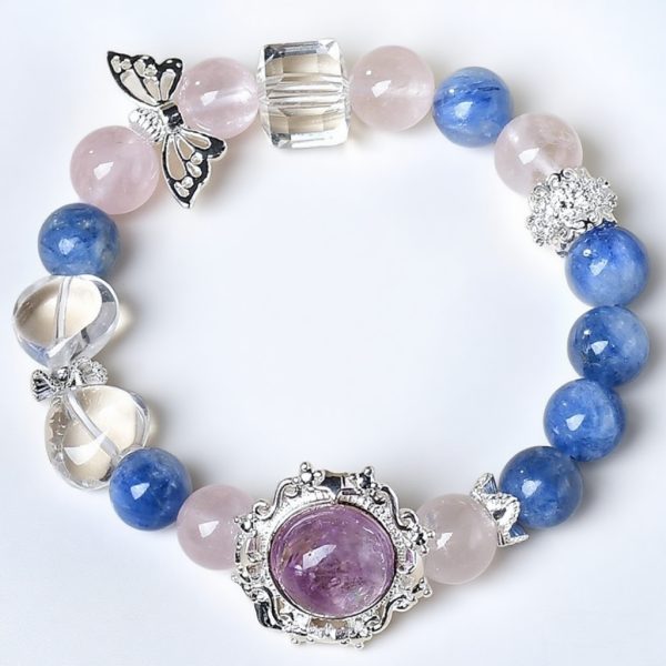 Kyanite and Lavender Themed Magic Box Crystal Bracelet