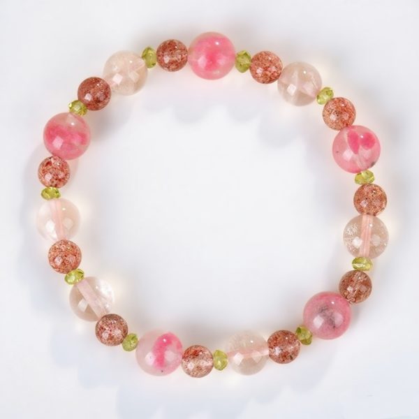 Rhodonite and Morganite Bracelet