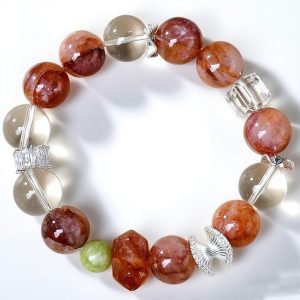 Red Epidote & White Crystal
