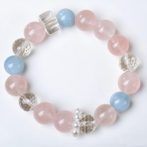 Rose Quartz and Aquamarine Bracelet