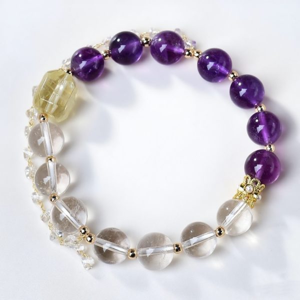 Clear Quartz and Amethyst