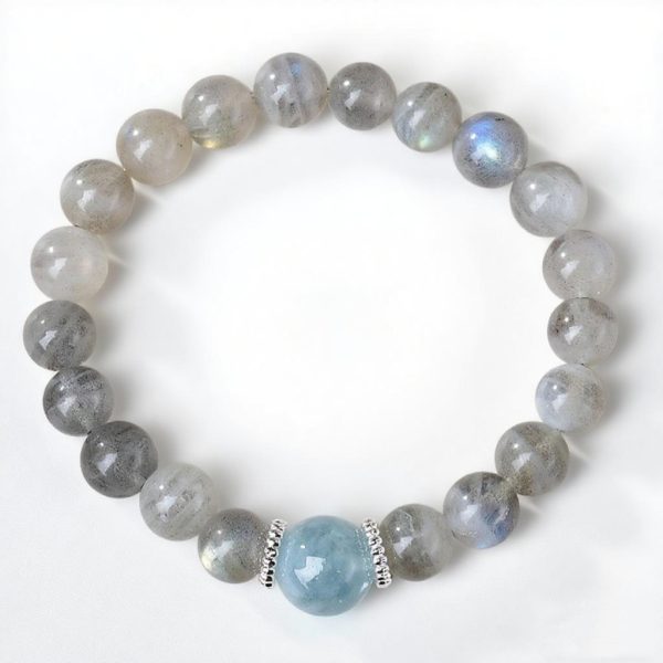 Grey Moonstone Aquamarine