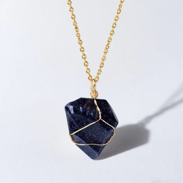 Blue sandstone necklace