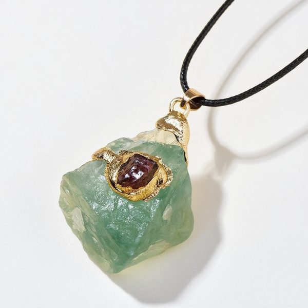 Green fluorite necklace