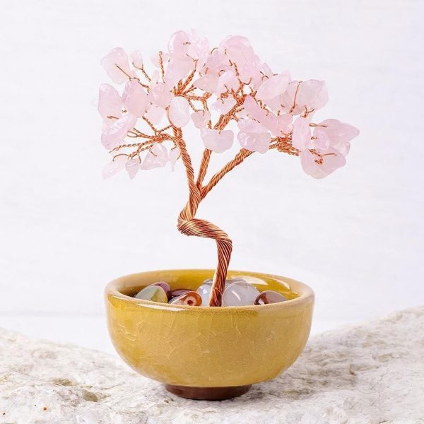 rose quartz money tree