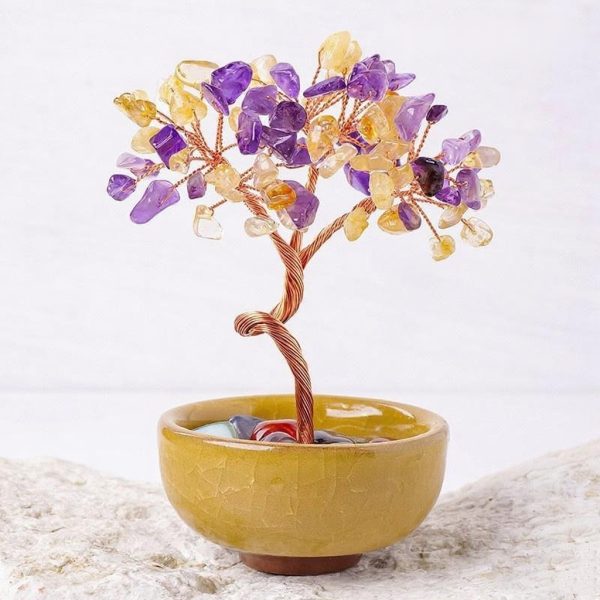 citrine  amethyst money tree