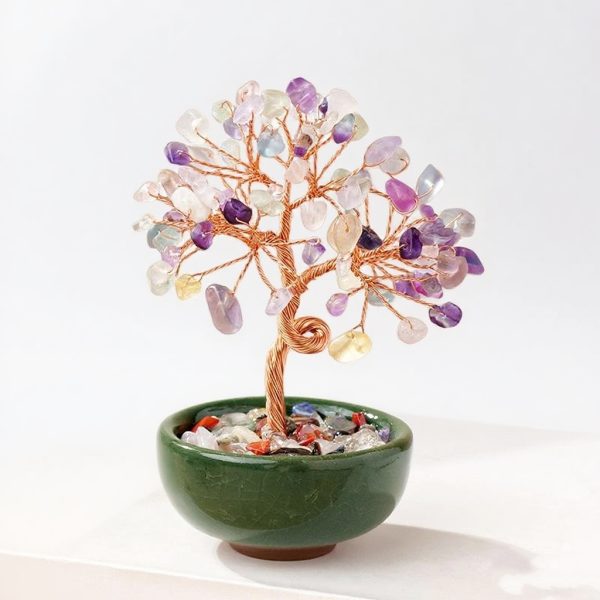 white crystals money tree