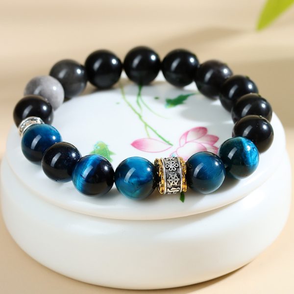 Peacock blue tiger's eye stone - Image 2