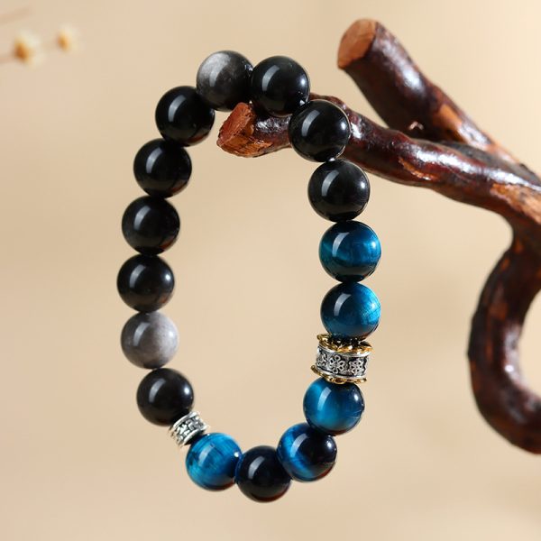 Peacock blue tiger's eye stone - Image 3