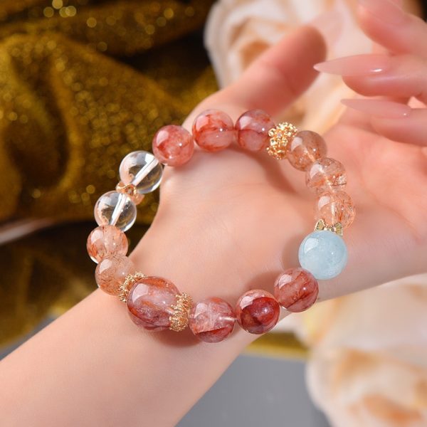 Red Rutilated Quartz  White Crystal - Image 3