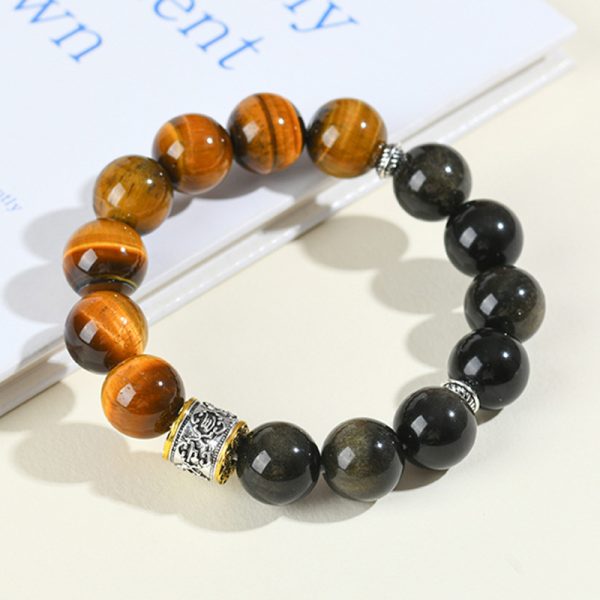 Golden Sheen Obsidian & Tiger’s Eye Bracelet - Image 2
