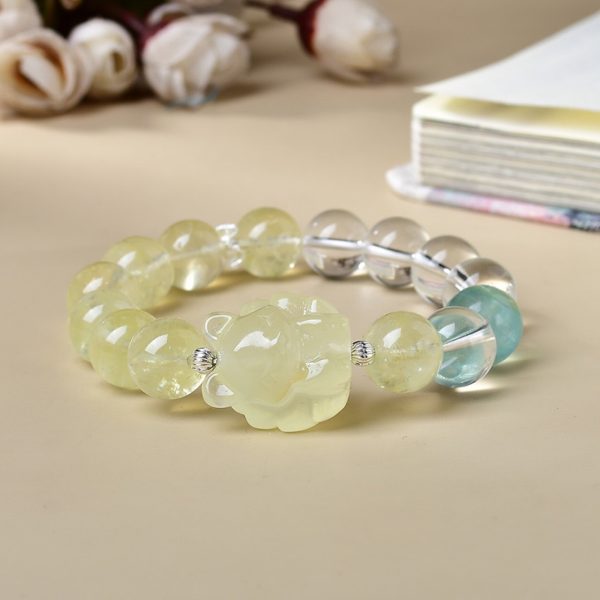 Lemon Citrine and White Crystal Bracelet - Image 3