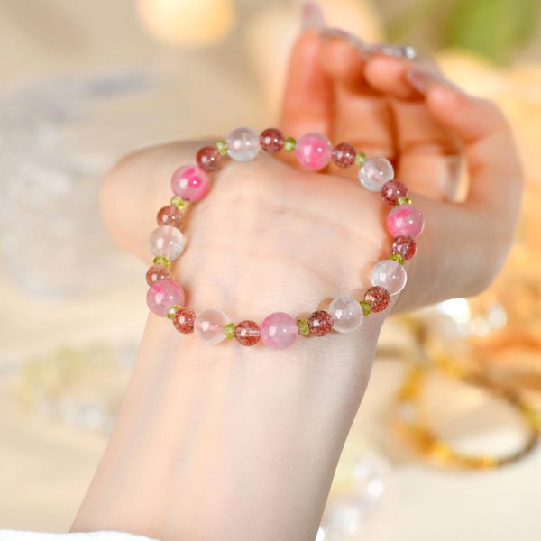 Rhodonite and Morganite Bracelet - Image 3