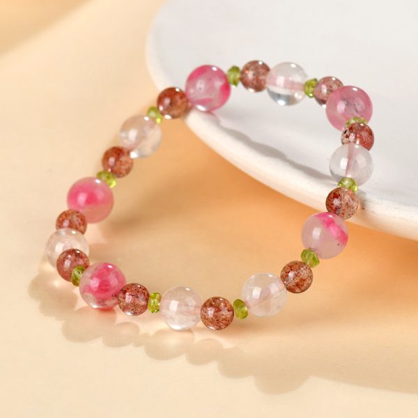 Rhodonite and Morganite Bracelet - Image 2